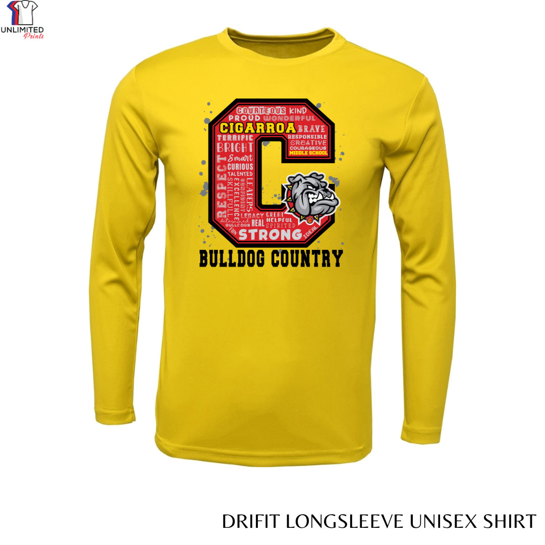 Cigarroa Middle School Gold Spirit Shirt