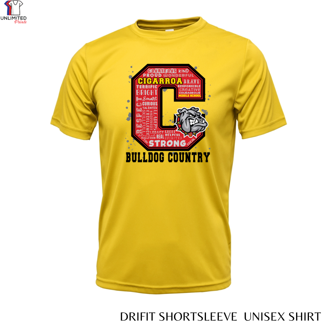 Cigarroa Middle School Gold Spirit Shirt