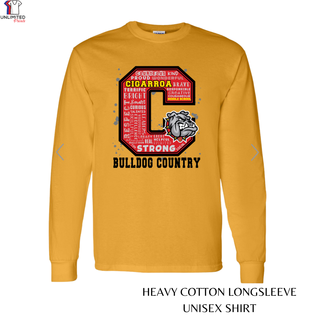 Cigarroa Middle School Gold Spirit Shirt