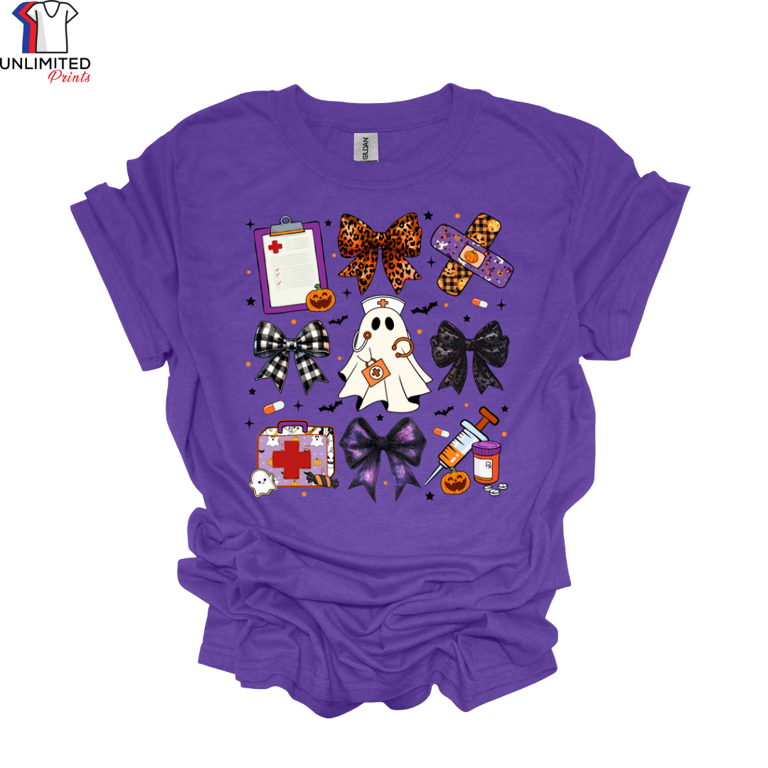 Halloween Nurse Coquette Soft style Unisex Cotton Shirt