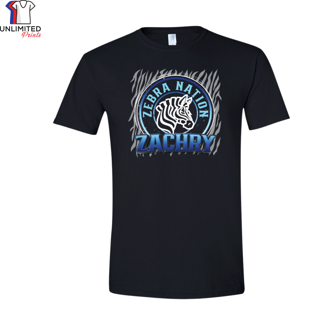 Zachry Zebra Nation Black Soft style Cotton Shirt