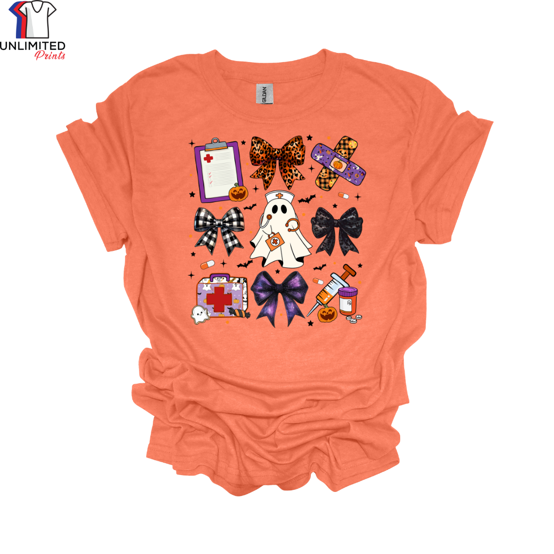 Halloween Nurse Coquette Soft style Unisex Cotton Shirt