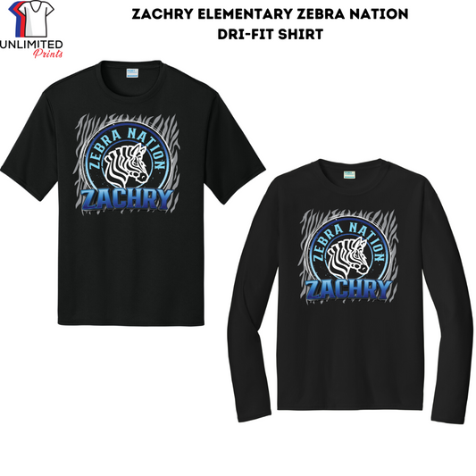 Zachry Zebra Nation Black Dri-Fit Shirt